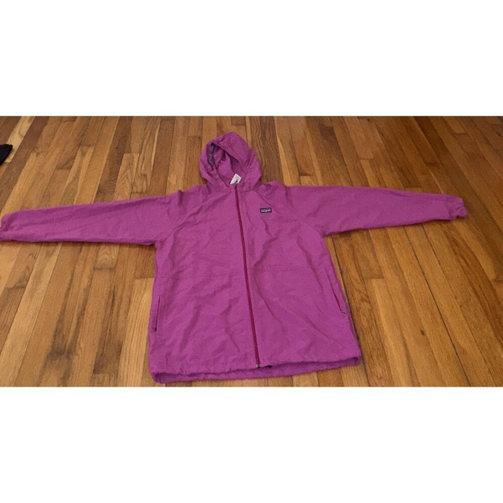 Vintage Patagonia Worn Ware 4 Full Zip Hooded Windbreaker Women's Size XL Purple